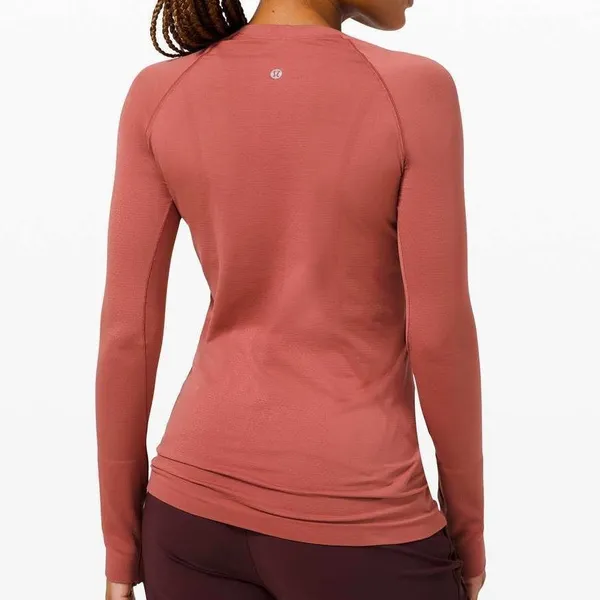 Lululemon Size 16 Swiftly Tech Long Sleeve 2.0 Soft Cranberry Activewear Top - Image 2