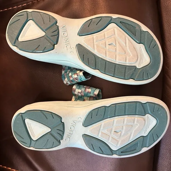 Vionic Orthotic Flip Flops Size 7 Aqua Blue Arch Support Comfort Sandals - Image 3