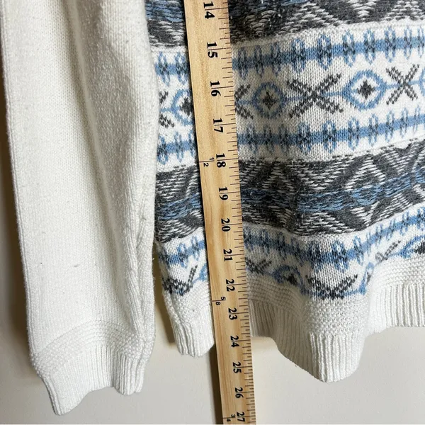 Vintage Draper’s & Damon’s Sparkly Fair Isle Sweater Winter Snowflakes FLAWED - Image 8