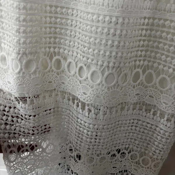 Two Sisters‎ The Label Rivers Dress Size 2 White Lace Illusion Midi Dress Bridal - Image 8