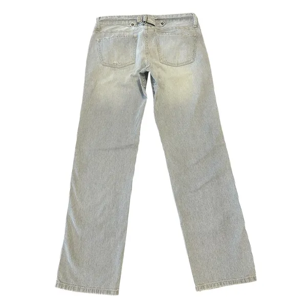 American Eagle Hickory Stripe Jeans Distressed Workwear Railroad Americana Y2K - Image 8