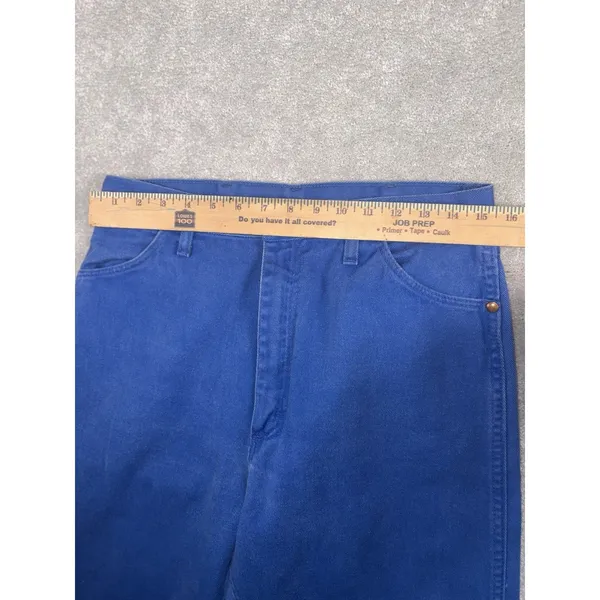 VTG Women's 90s Blue Denim Wrangler‎ Jeans WPL6428 15x32 (30x32) Cowgirl Cut - Image 6