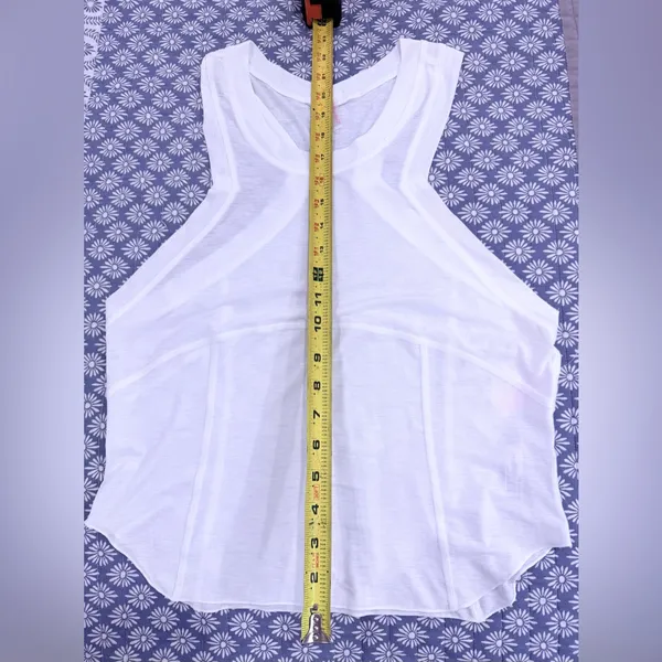 NWT Free People Movement Tempo Silver Lining White Tank size Large, Optic White - Image 6
