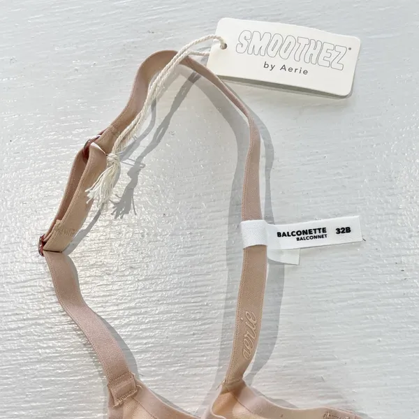Aerie New SMOOTHEZ Mesh Unlined Underwire Balconette Bra Sands Size 32B - Image 10