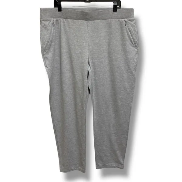 Chico's Womens Gray‎ Heathered Pull On Ankle Pants Zip Pockets Size 3R XL 16 - Image 3