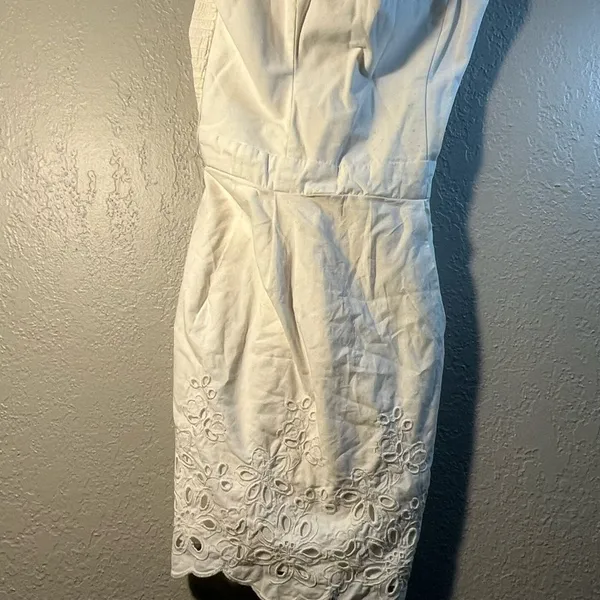 Hollister Y2K White Strapless Sheath Dress for Weddings Size Small - Image 3
