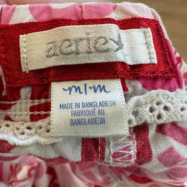 Topshop Love Pajama Shorts Set MEDIUM Valentine PJs Playful NEW Pink Crop Top Cotton - Image 4