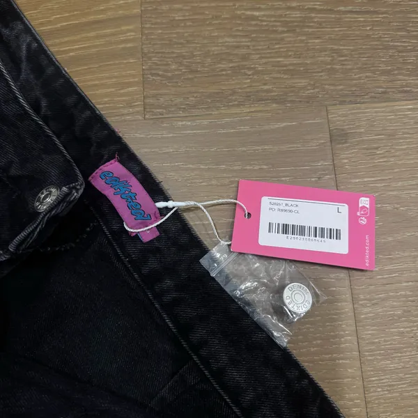 Edikted Mini Skort- Black Denim - Image 5