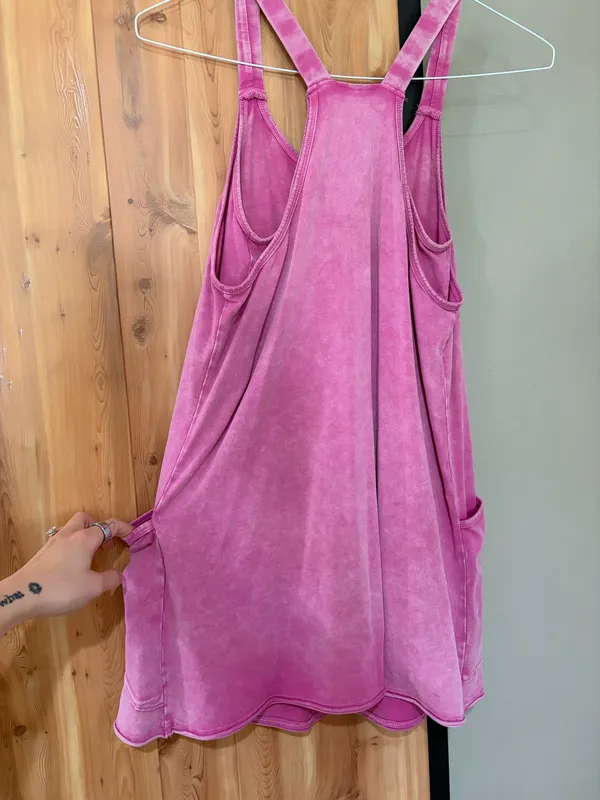 Acid wash athletic dress pink - Image 2