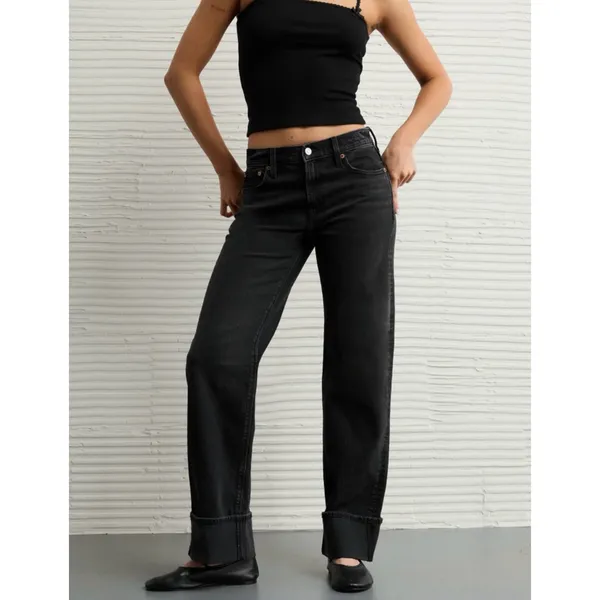 American Eagle Black Stovepipe Jeans - Image 2