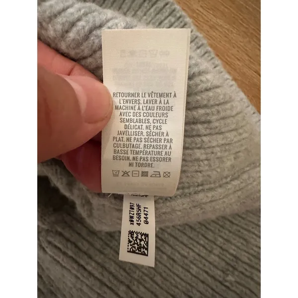 Aerie Gray Oversized Cable Knit Crewneck Sweater - Size Large - Image 5