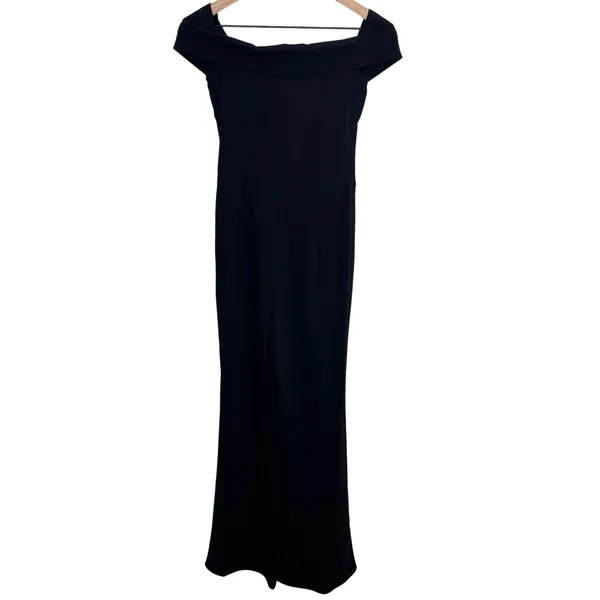Wild Fable By The Way x Revolve Aubry Off Shoulder Jumpsuit Flare Leg Black Size XS - Image 2