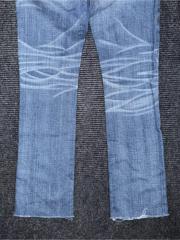 Vintage True Religion Low Rise Bootcut Jeans Sz 28 x 31.5 Raw Hem USA Made Y2K - Image 7