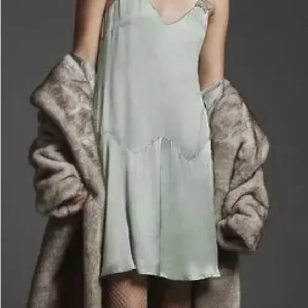 Anthropologie Corey Lynn Carter mint/sage silk slip dress - Image 2