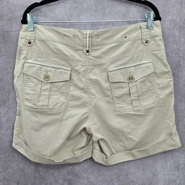 Bill Bass Jeans Bermuda Flat Front‎ Stripe Bottoms Pants Shorts Cotton 10 - Image 2