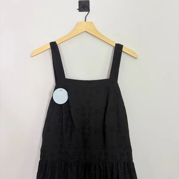 Black Eyelet Maxi Dress with Cross-Back Straps NWT - Image 4