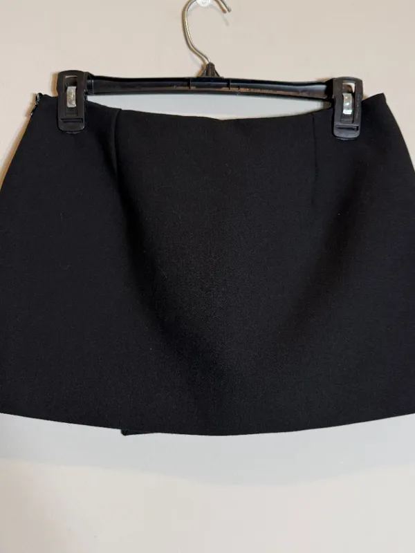 Zara Micro Mini Skort Women's Small Black Going Out Date Night Party A-Line Club - Image 9