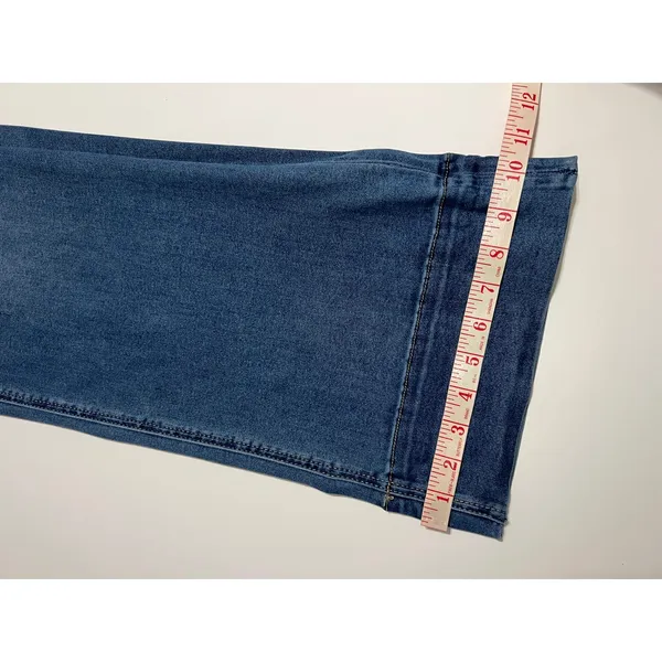 Vervet High Rise Wide Leg Jeans Size 25 Blue Stretch Denim Patch Pocket - Image 8