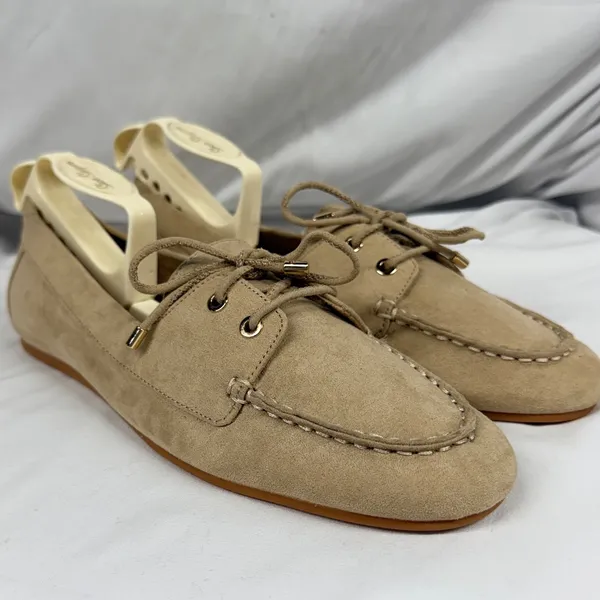 J.Crew NWOT $148 Women's Light Khaki Boat Shoes Sz 9 - Image 2