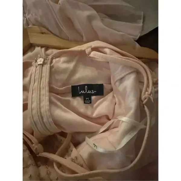 Lulu’s Glamorous Gala Pink Midi Dress Size Medium - Image 6