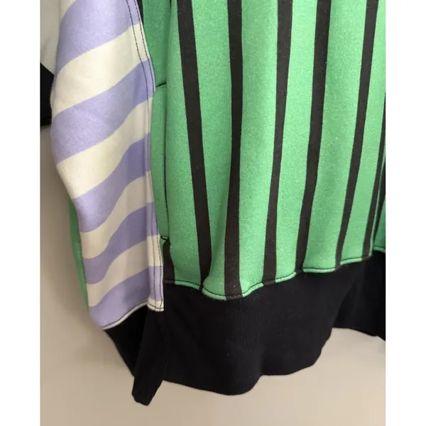 Free People Movement Free "Sprint To The Finish" Hoodie Green Stripe Women's Med - Image 7