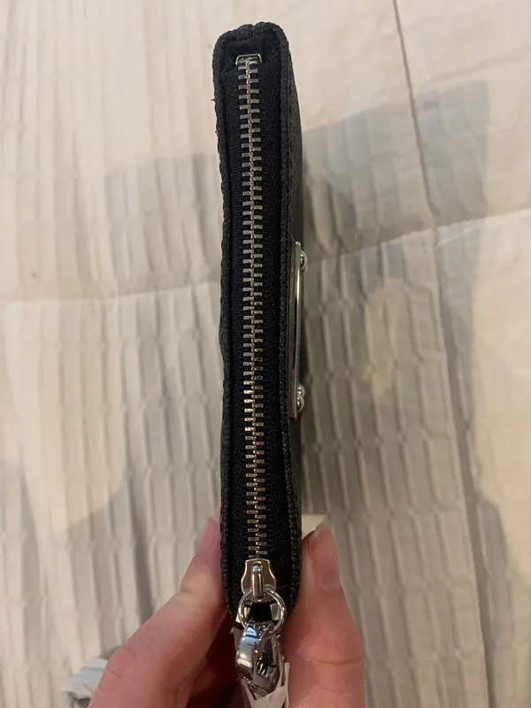 Michael Kors Black Leather Wallet Wristlet - Image 5