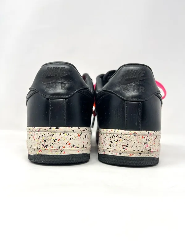 Nike Air Force 1 Supreme Low Black Laser Pink Speckled Sole Double Laced Size 9 - Image 7