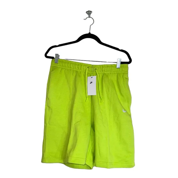 NWT NIKE WOMEN'S ESSENTIAL FLEECE SHORT ATOMIC GREEN Medium Pull On - Image 7