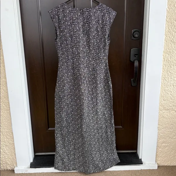 EUC Madewell Cap Sleeve V Neck Midi Dress Floral Cupro Blend Size 4 Retail $128 - Image 11