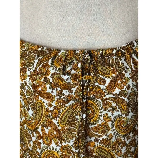 Faithfull The Brand Dress Women 4 Gold Indira Balloon Sleeve Paisley Mini‎ Boho - Image 8
