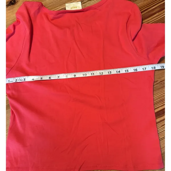 Maeve by Anthropologie Top Cropped Size Large Red Fitted Bell‎ Sleeve Party Boho - Image 8