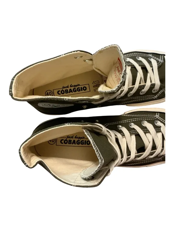 Cobaggio Jack Baggio Canvas High Top Sneakers Olive Green - Unisex Size EU 40 / US Men's 7 (Women's 9) - NWOT - Image 6