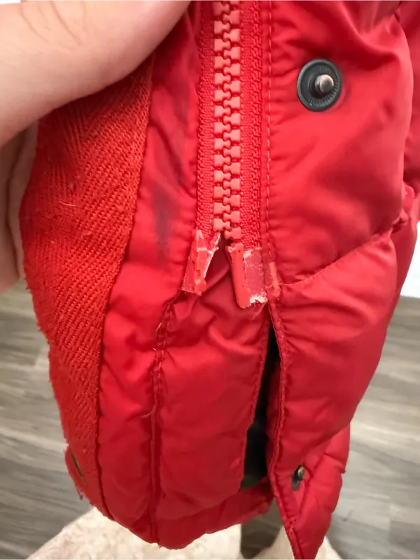North Face Metropolis Red Parka Coat 550 Down Large - Image 13
