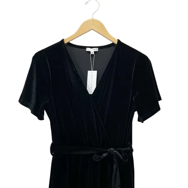 NWT Baltic Born Nadine Velvet Midi Dress Black Size Medium Party Wedding Holiday - Image 6