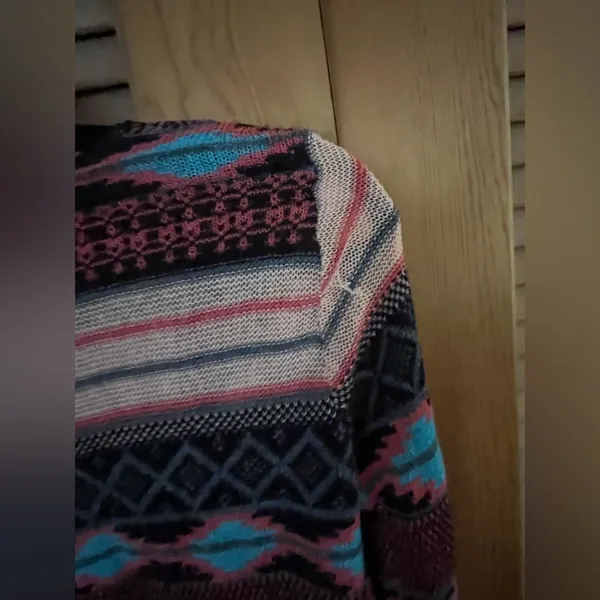 Rue 21 multicolor open front Striped Cardigan size medium - Image 6