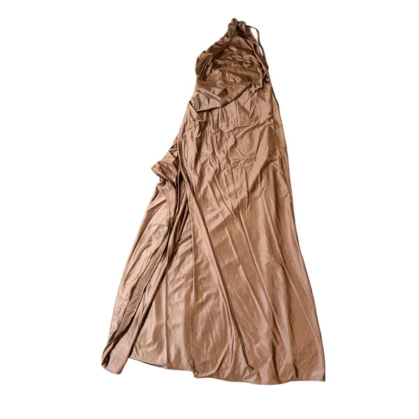 Oysho NWT Size Medium Sexy One Shoulder Brown Maxi Dress Formal Dance‎ Date Night - Image 3