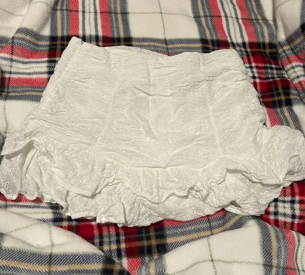 Lush Clothing Ruffle Mini White Skirt - Image 2