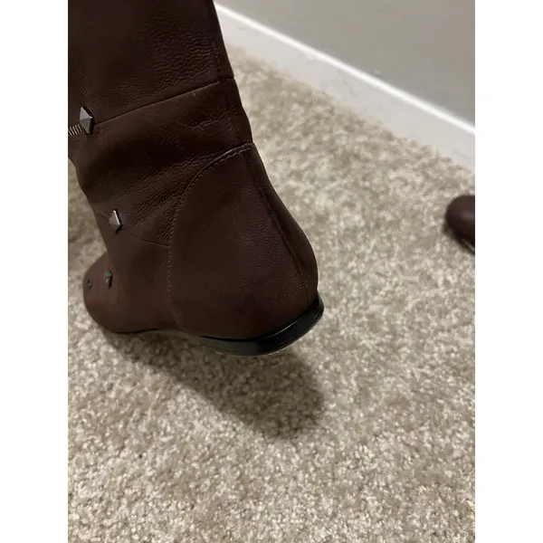 Botkier Leather Pull Up Knee Boots 38 / 7.5 Brown Leather‎ - Image 9