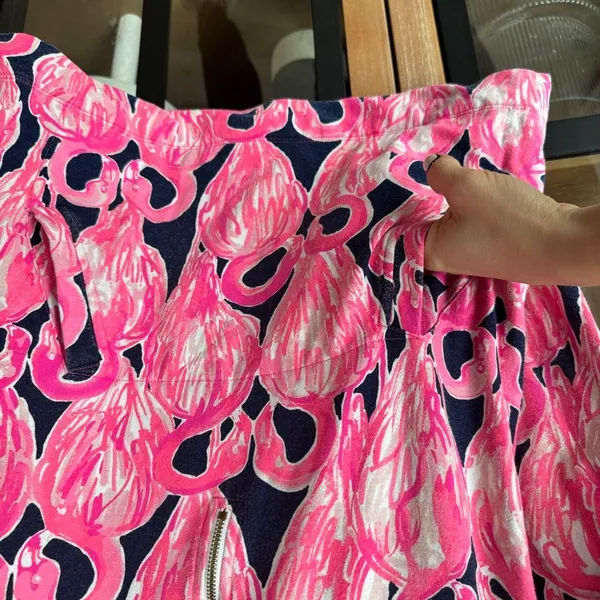 Lilly Pulitzer Zip up Jacket Skipper Popover Flamingo print Resortwear active - Image 6