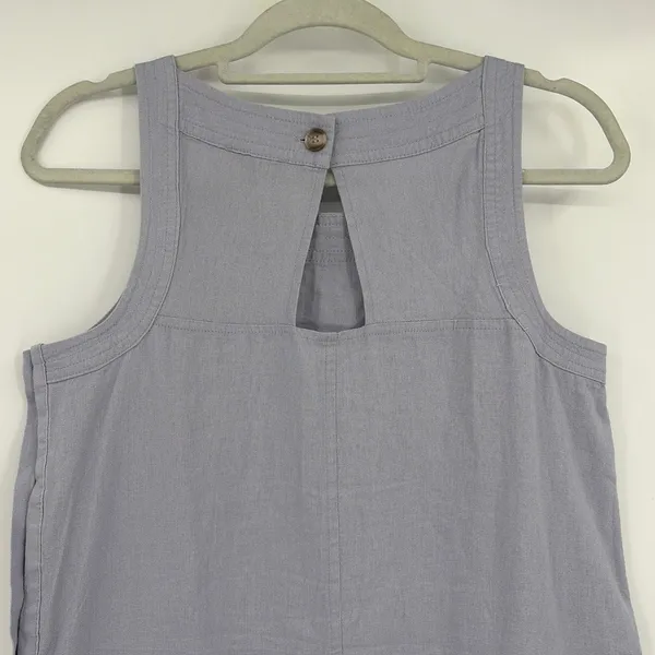 For Cynthia Linen Blend Shift Dress Sz S Lagenlook Minimal Scandi Neutral Artsy - Image 7