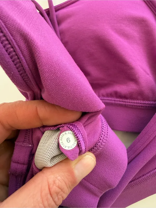 lululemon Flow Y Nulu Bra - Vivid Plumb Size 6 - Image 5