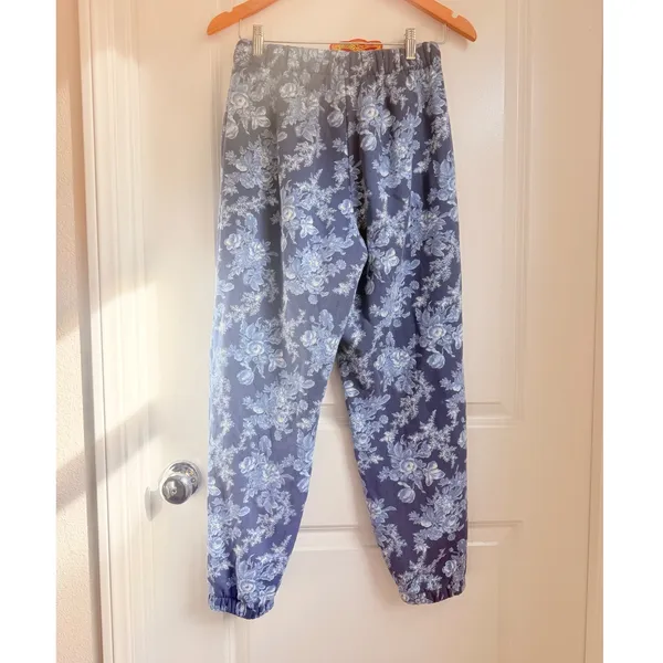Gap × LoveShackFancy‎ Floral Joggers Blue Small Limited Edition Rare - Image 4