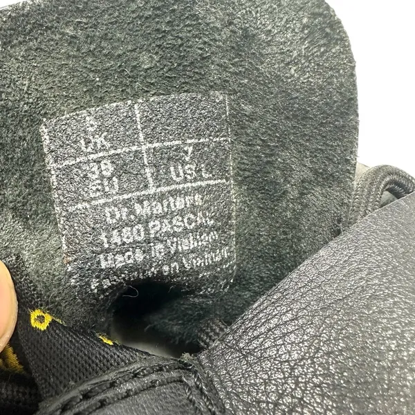 Dr. Martens 1460 Pascal Virginia‎ Soft Leather Boots Black Combat Size US 7 - Image 13