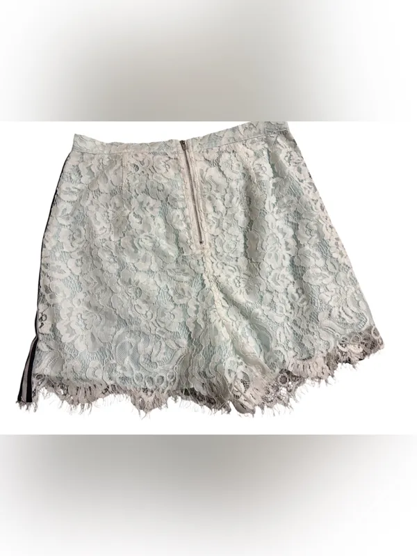Hayden White with Light Blue and Navy Trim Shorts - Image 2