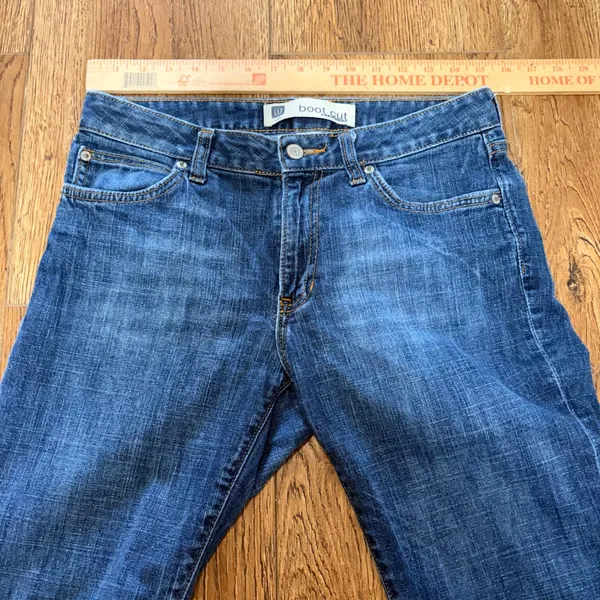 Y2K Gap Bootcut Stretch Jeans‎ Womens 6 R Medium Wash Blue Denim 2007 minimalist - Image 6