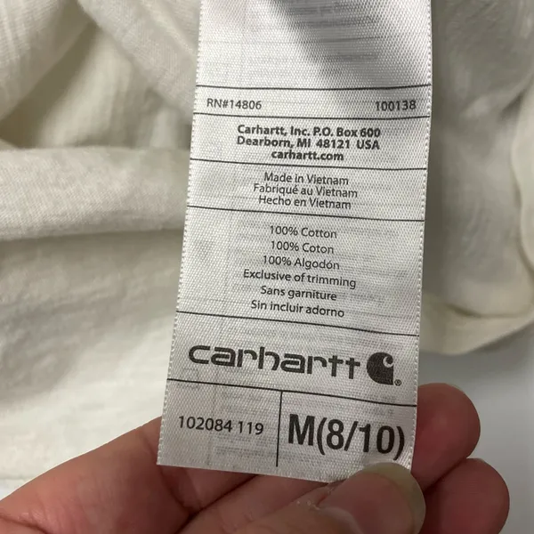 Carhartt Womens white long sleeve button do wn shirt size Large - Image 7