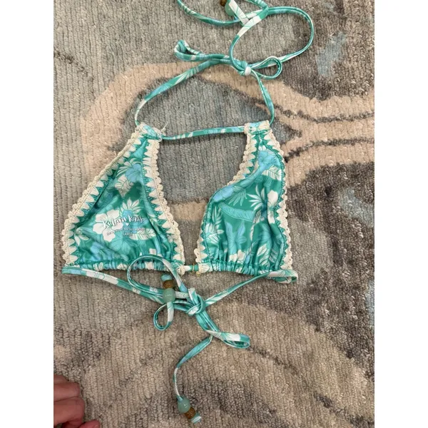 KULANI KINIS Barefoot Breeze Crochet Triangle Bikini Top Sz L NEW $68 - Image 9