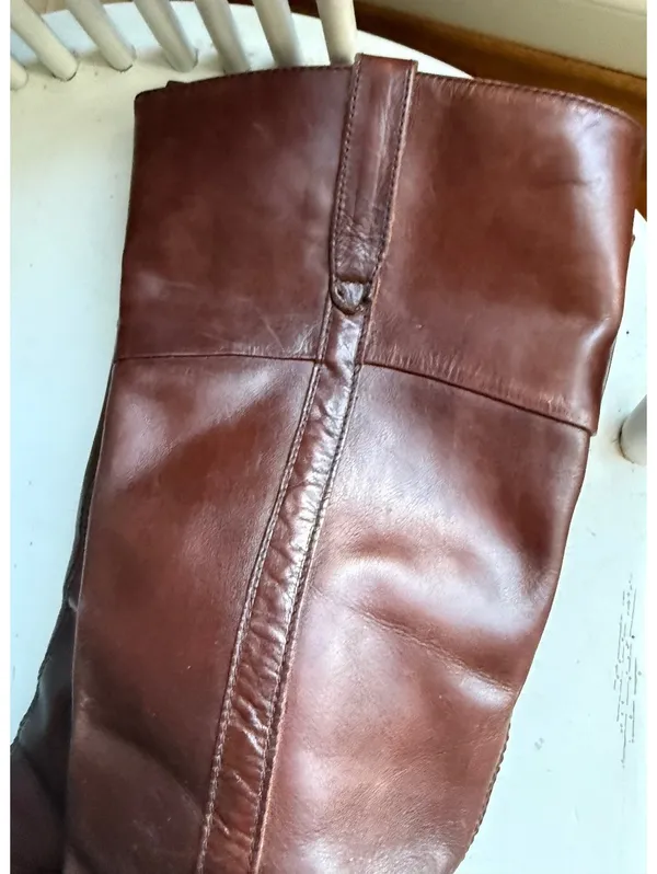Vagabond Brown Leather Knee-High Riding Boots Size 38 - Image 7