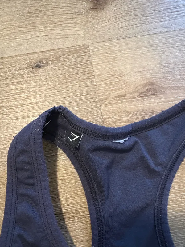Dark Purple Racerback Gymshark Sports Bra - Image 3