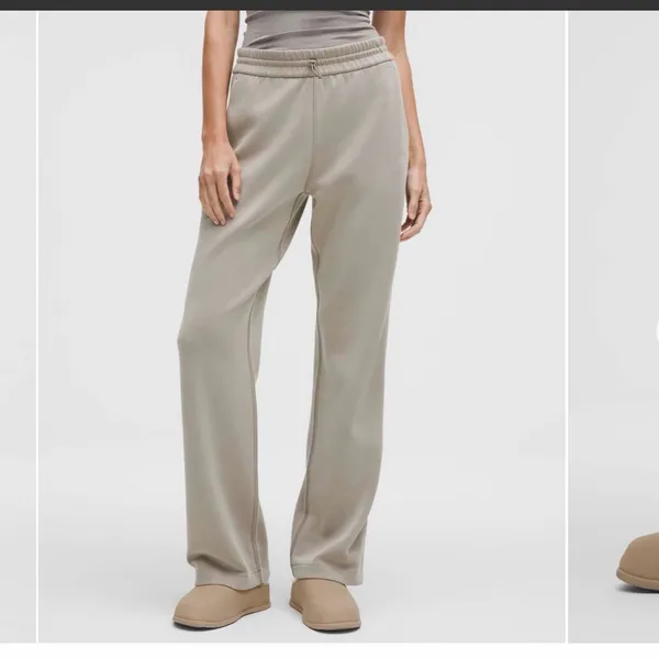 Lululemon Softstreme High Rise Pants Sz 0 Straight Leg Warm Ash Grey W5EGTS - Image 2